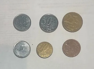 Brazilian Coin Lot 6 Circulated Coins • $5