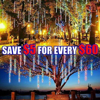 288LED Solar Lights Meteor Shower Rain Tree Garden Outdoor Christmas Decor Light • $6.95