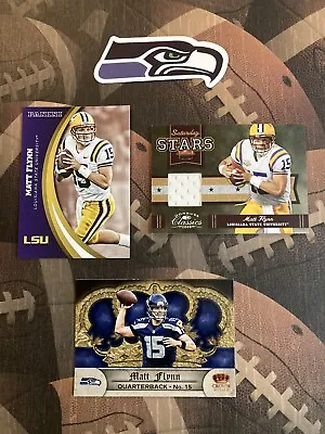 Matt Flynn LSU Tigers/Seattle Seahawks 3 Card Lot (1 Jersey Patch Card) • $7.50