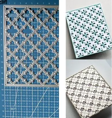 Metal Cutting Dies Lattice Framework Diy Scrapbooking Photo Album Decorative  • £5.81