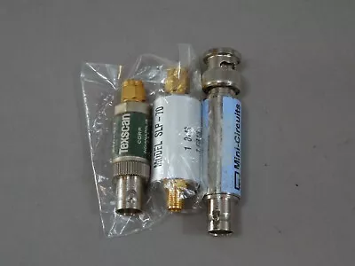 LOT Of 3 Attenuators Minicircuits Texscan BNC SMA 10dB 5.7dB • $64.87