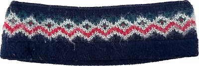 Vintage 90s Eddie Bauer Striped Fair Isle Geometric USA Fleece Headband VTG • $21.24