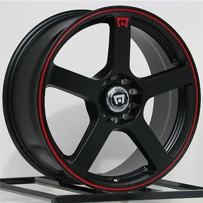 16 Inch Black Red Wheels Rims Motegi Racing MR116 MR11667098740 Set Of 4 Lug • $640