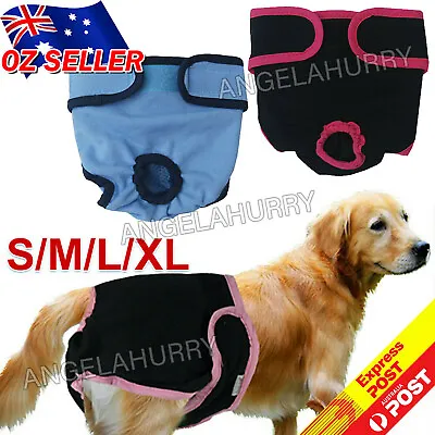 Female / Male Dog Puppy Nappy Diapers Belly Wrap Band Sanitary Underpants NEW • $7.44