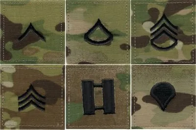 Multicam OCP Camo Rank Insignia Patch Ripstop US Made Military Camouflage Army • $8.99