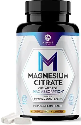 Magnesium Citrate 1000mg Capsules - Extra Strength Magnesium Supplement • $11.62