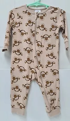 Disney Tigger Boys One Piece Jumpsuit Playsuit Size 0 Winnie The Pooh Zip Up • $21.21