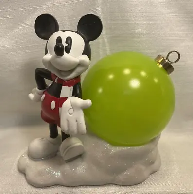 Christmas Ornament Mickey Mouse Light Up Figure Green Bauble Walt Disney • $34.99