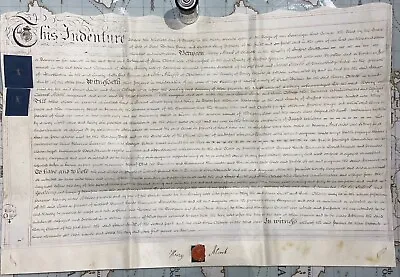 1797 Indentured Property Deed Grubblowe Close The Hearts Waterfall Stafford • £30