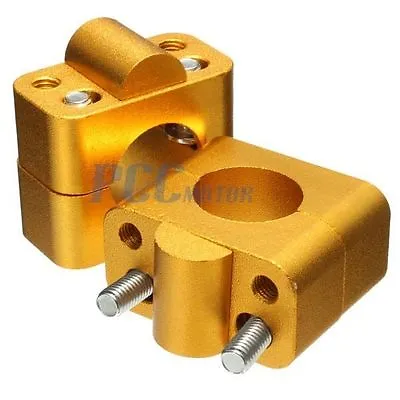 1 1/8  Inner Diameter Clamps Taper Handlebar ATV DIRT BIKE PIT GOLD H CL11_Y • $18.88