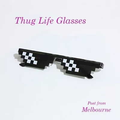 Thug Life Sunglasses Lots Chic Meme 8/6 Bit Pixel Glasses Party Prank Tiktok • $5.50