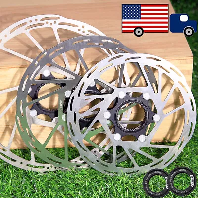 1/2PCS Bike Rotors Centerlock 140/160/180/203mm Road MTB Disc Brake With Ring US • $15.83