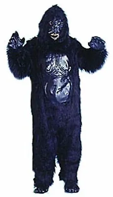 Gorilla Suit Animal Jungle Black Ape Monkey Fancy Dress Halloween Adult Costume • $129.99