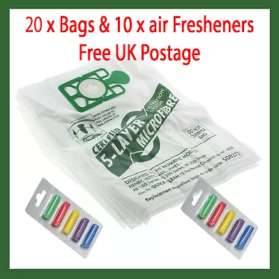 20 Bags For Numatic Henry Hetty James Vacuum Cleaner Hoover Bags 10 X Fresheners • £9.99