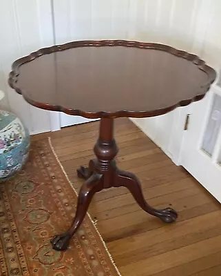 Vintage Imperial Furniture Mahogany Tilt Top Pie Crust Table #123 USA LOCAL/SHIP • $265
