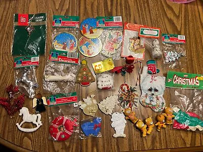 Asst Vintage Christmas Ornaments Decorations Trim A Tree Bisque • $14.99