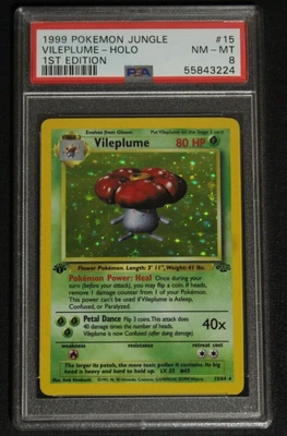 $62 • Buy 1999 Pokemon Jungle 1st Edition Vileplume Holo #15 PSA 8
