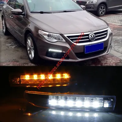 Fog Lamp DRL LED Daytime Running Light For VW PASSAT CC 2009-2012 Turn Signal • $129.20