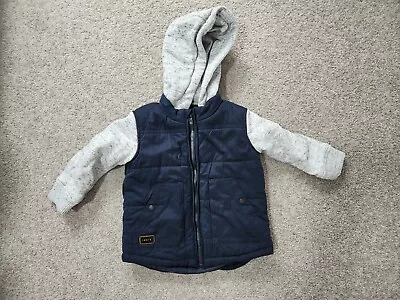 Boys Indie Kids Winter Jacket Navy Grey Size 1 • $20