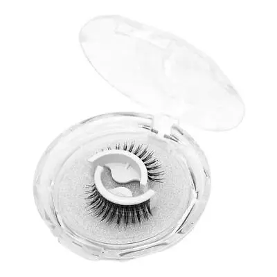 £5.26 • Buy Self-Adhesive False Eyelashes Reusable Natural 3D Lashes Curly Stick On Eye Lash