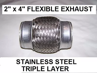 Woven Flex Exhaust Pipe Flexible Repair  50mm 2 In Inch Id Volkswagen + Thousand • $16