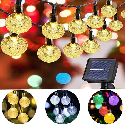 21Ft 30 LED Solar Power Retro Bulb String Light Garden Festival Outdoor Party UK • £7.99