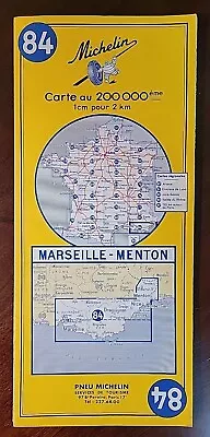 1967 Michelin #84 MARSEILLE-MENTON France Road Travel Highway Map-Europe • $12.99