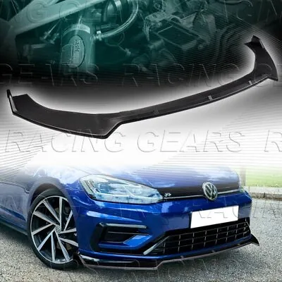Matt Black Front Bumper Splitter Spoiler Lip Fit 14-20 Volkswagen Golf Gti Mk7 • $45.95