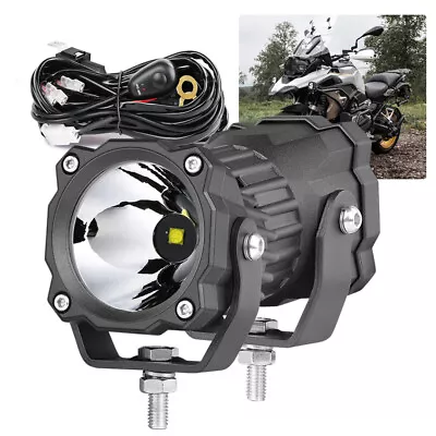 2.6  Motorcycle/E-Bike Headlight LED Spot Fog Lights White Driving ATV W/Wiring • $79.98