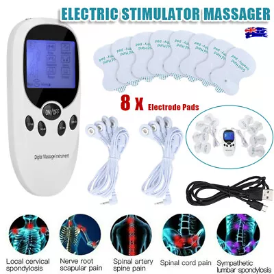 Electrical Massager Tens Machine Unit Back Pain Therapy Pulse Muscle Stimulator • $17.58