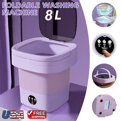 Portable Washing Machine Mini Washer Foldable Washer And Spin Dryer Small Travel • $28.98