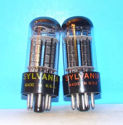 $18.99 • Buy 6BX7GT Sylvania 2 Radio Audio Electron Vintage Amplifier Vacuum Tubes Valve 6BX7