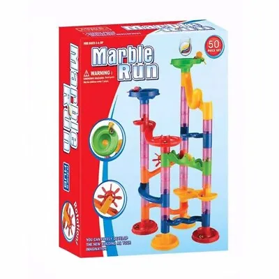 DIY Marble Run Coaster Maze Toy - Hanmun DIY Marble Race Toy 50 Piece • $14.98