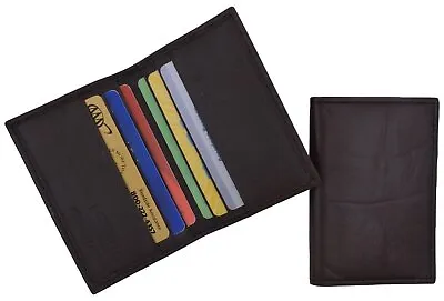 Mens Brown Mini Bifold Wallet Soft Leather Slim Thin Credit Card Holder New • $9.99