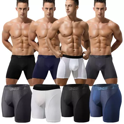 Mens Underwear Bamboo Boxer Briefs Breathable Soft Multipack 2 PCS Trunks Shorts • £5.89