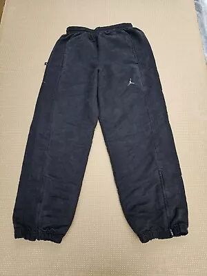 Vintage Jordan Sweatpants Mens Medium Black Jumpman 20th Anniversary Pants Y2K • $11.50