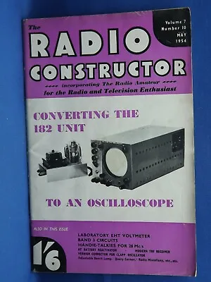 Vintage The Radio Constructor Magazine - May 1954 Vol 7 # 10  • £1.50