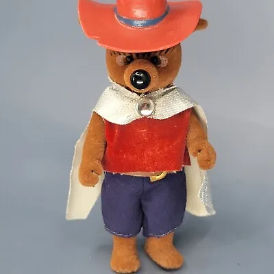 Vintage Sylvania Calico Critters Tonka Maple Town Wilde Wolf Doll 1980s Cowboy • $17.95