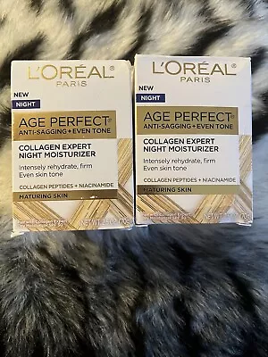 Loreal Paris Age Perfect Collagen Expert Night Cream-2.5oz. Lot Of 2pk • $32.99