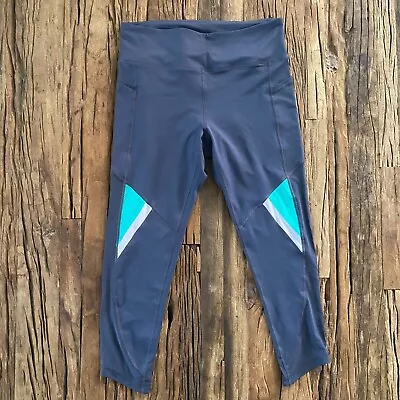 File Sport Leggings XL Blue Yoga Mesh Activewear Side Pockets Pants  • $12.77