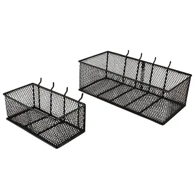 Steel Mesh Pegboard Basket In Black(2-Pack) • $15.99