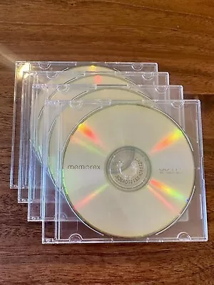 Four (4) Memorex Music CD-R 40X 700MB 80 Min With Clear Plastic Cases  • $9