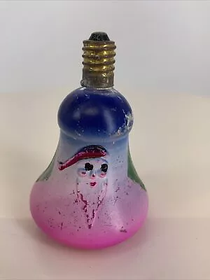 Vintage Figural Christmas Bell With Santa Head Bulb Made In Japan • $11.95