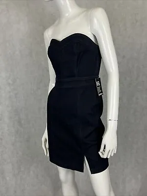 Express Women’s Strapless Denim Mini Dress Dark Wash Size 6 Nwt • $11.50