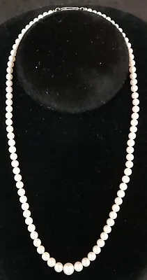 Vintage Cultured Pearl Graduated 19” Necklace. Fine Quality. • $120