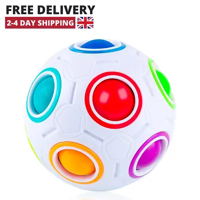 £5.85 • Buy Magic Rainbow Ball Fidget Toy Puzzle Speed Cube Stress Relief Educational Toy UK