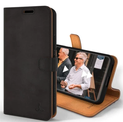 £16.95 • Buy IPhone 14 Pro Max Leather Phone Case SNAKEHIVE Black With Imperfections