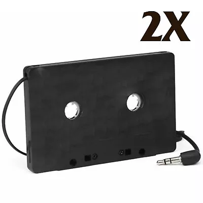 2X New Car Black Cassette Tape CD Adapter Converter For MP3 IPod Nano MD IPhone • £4.60