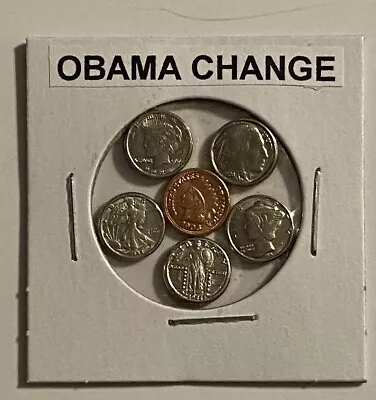  Obama Change  - Mini U.s. Coins Set In Holder   • $7.98