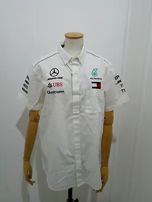 £35 • Buy Mercedes AMG Petronas Tommy Hilfiger F1 Team White Short Sleeve Shirt BNWT